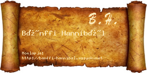 Bánffi Hannibál névjegykártya